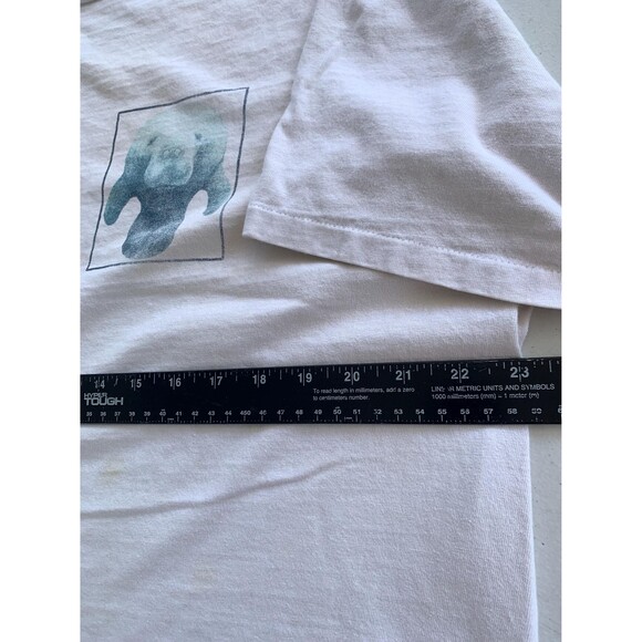 Vintage 90s One Planet whale Dolphin and Manatee Yin Yang Double sided Tshirt XL - Picture 6 of 8